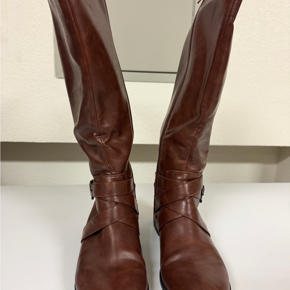 Life Stride Over-the-Knee Brown Leather Boots